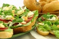 Close up at spring time sandwiches Royalty Free Stock Photo