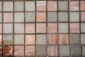 Close up of a square mosaic tiles. Royalty Free Stock Photo