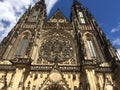 close up of St. Vitus Cathedral in Prague