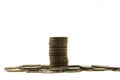 Close up stack coins Royalty Free Stock Photo