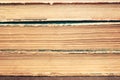 Close-up of a stack of old vintage books. Library aged, retro, a Royalty Free Stock Photo