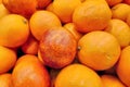 Stack of oranges on a market stall