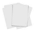 Close up of stack of papers, white background Royalty Free Stock Photo