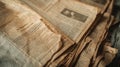 Vintage stack of old torn newspapers Royalty Free Stock Photo