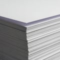 The corner of the stack, emphasizing the uniformity and prec Royalty Free Stock Photo
