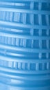 Close-up of Stacked Light Blue Plastic Bottle Caps Royalty Free Stock Photo