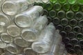 Stacked wine and liquor bottles, India. Royalty Free Stock Photo