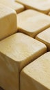 Close-up of stacked wooden blocks with rounded edges abstract background Royalty Free Stock Photo