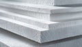 Close-Up Stacked Xps Polystyrene Insulator Boards For Enhanced Energy Efficiency And Insulation. Expanded Polystyrene Insulation Royalty Free Stock Photo