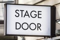 Stage Door Sign at a Theatre Royalty Free Stock Photo