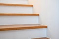 Close up staircase wooden  in modern home. Interior structure design concept. Empty pathway of stairway Royalty Free Stock Photo