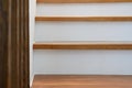 Close up staircase wooden  in modern home. Interior structure design concept. Empty pathway of stairway Royalty Free Stock Photo