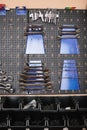 Close up stand with variety of wrenches in workshop isolated Royalty Free Stock Photo