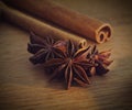 Close Up Of Star Anise And Cinnamon Sticks - Christmas Spices