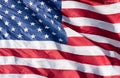 Close up of the stars and stripes of the American flag. Royalty Free Stock Photo