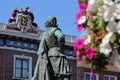 Close-up on the statue of Jan Pieterszoon Coen (1587, 1629) located on Roode Steen Square in Hoorn Royalty Free Stock Photo