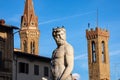 Statue of Neptune the Roman God - Florence Italy Royalty Free Stock Photo