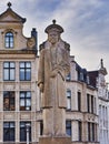 Close-up of statue of Queen Elisabeth of Belgium in Mont des Arts Brussels Royalty Free Stock Photo