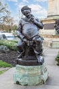 Close up of statue of William Shakespeare`s character of Falstaff in Bancroft Gardens, Stratford upon Avon, Warwickshire, UK