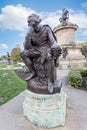 Close up of statue of William Shakespeare`s character of Hamlet in Bancroft Gardens, Stratford upon Avon, Warwickshire, UK