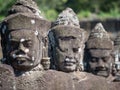 Close up of Statues Lining the Causeway to Angkor Thom