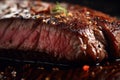 Close up steak medium rare