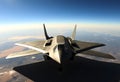 A close up of a Stealth Bomber in flight Royalty Free Stock Photo