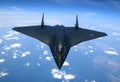 A close up of a Stealth Bomber in flight Royalty Free Stock Photo