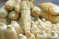 Steamed sweet corn in local market