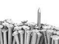 Close up steel concrete nails Royalty Free Stock Photo