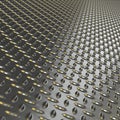 Close up of steel diamond pattern plate Royalty Free Stock Photo