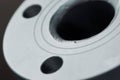 Close-up of steel flange Royalty Free Stock Photo