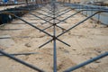 Close up Steel grating for construction in site work Royalty Free Stock Photo