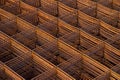 Close up Steel grating for construction in site work Royalty Free Stock Photo