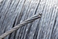 Close up of steel wire rope cable. Royalty Free Stock Photo