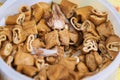 Close up of Stewed pork intestine thai street food market