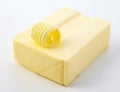 Slab of Butter with Curl on Top Royalty Free Stock Photo