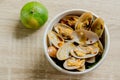 Close up Stir fried clams with roasted chili paste, Thai food Royalty Free Stock Photo