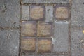 Close Up Stolperstein Memorial Stone From Family Frank At Amsterdam The Netherlands 30-8-2021