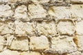 Close-up of stone blocks, masonry and mortar. Royalty Free Stock Photo