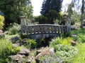 A close up of a stone built lover`s bridge