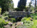 A close up of a stone built lover`s bridge