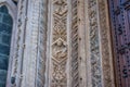 Close up of stone decorations of walls of Santa Maria del Fiore cathedral