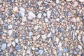 Stone pavement texture or colorful gravel patterns background top view