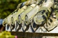 Close-up of stone roof of ancient Chinese building