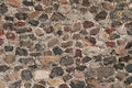 Stone wall of the aztec pyramid, Teotihuacan, Mexico