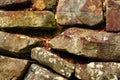 A close up of a stone wall. Royalty Free Stock Photo