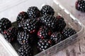 Blackberries in plastic clamshell