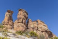 Close up of strangely formed rock formations at the Devil\'s Kitchen Royalty Free Stock Photo