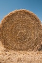 Close up of the straw bale.
